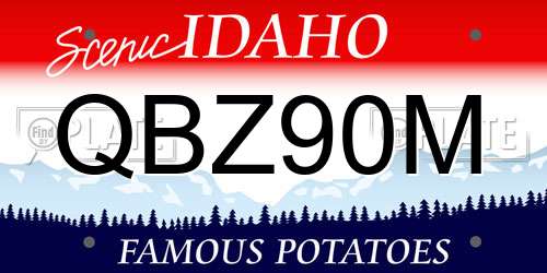 QBZ90M Idaho License Plate