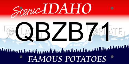 QBZB71 Idaho License Plate