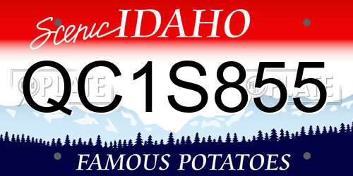 QC1S855 Idaho License Plate
