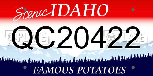 QC20422 Idaho License Plate