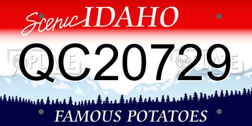 QC20729 Idaho License Plate