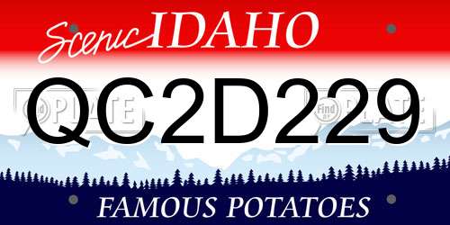 QC2D229 Idaho License Plate