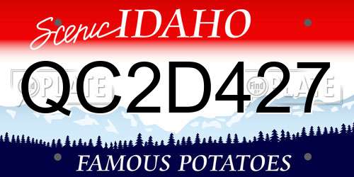 QC2D427 Idaho License Plate