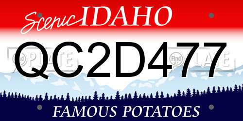 QC2D477 Idaho License Plate