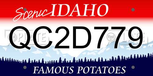 QC2D779 Idaho License Plate