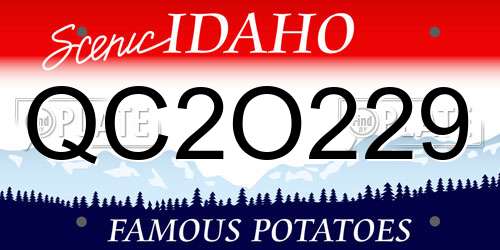 QC2O229 Idaho License Plate