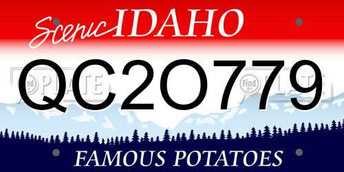 QC2O779 Idaho License Plate