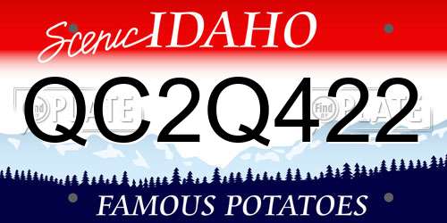 QC2Q422 Idaho License Plate