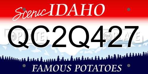 QC2Q427 Idaho License Plate