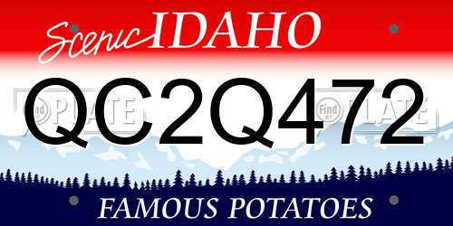 QC2Q472 Idaho License Plate