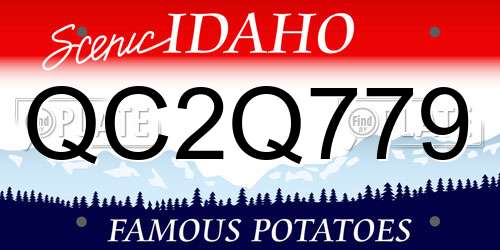 QC2Q779 Idaho License Plate