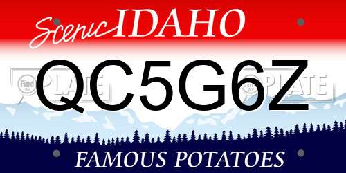 QC5G6Z Idaho License Plate