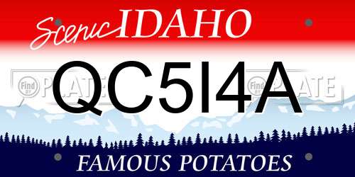 QC5I4A Idaho License Plate