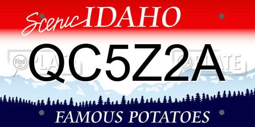 QC5Z2A Idaho License Plate