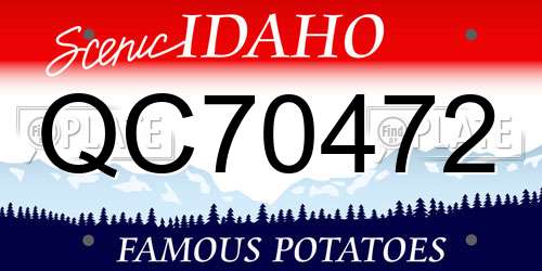 QC70472 Idaho License Plate