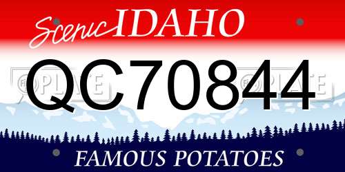 QC70844 Idaho License Plate