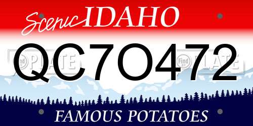 QC7O472 Idaho License Plate
