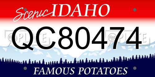 QC80474 Idaho License Plate