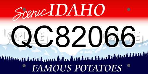 QC82066 Idaho License Plate