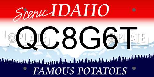 QC8G6T Idaho License Plate