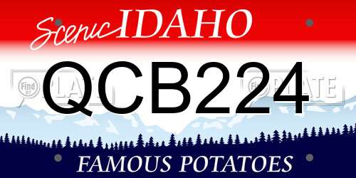 QCB224 Idaho License Plate