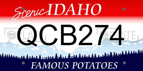 QCB274 Idaho License Plate