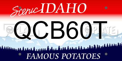 QCB60T Idaho License Plate