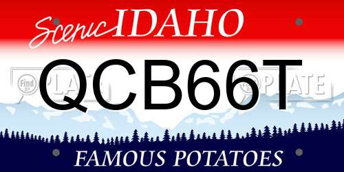 QCB66T Idaho License Plate