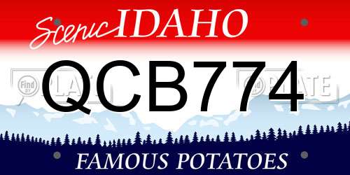 QCB774 Idaho License Plate