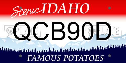 QCB90D Idaho License Plate