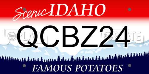 QCBZ24 Idaho License Plate