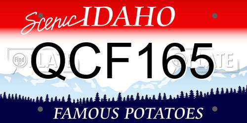 QCF165 Idaho License Plate