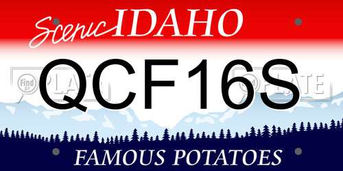 QCF16S Idaho License Plate