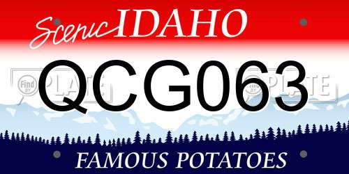QCG063 Idaho License Plate
