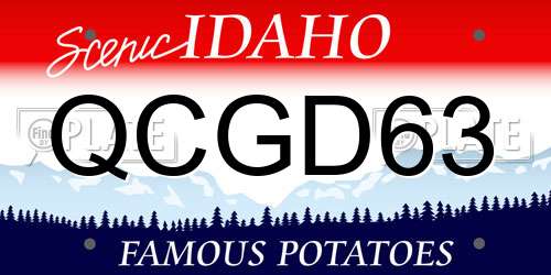 QCGD63 Idaho License Plate
