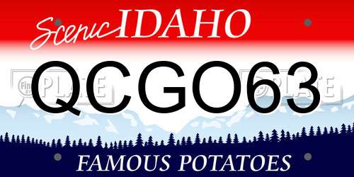 QCGO63 Idaho License Plate