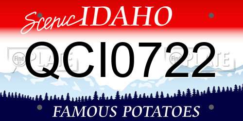 QCI0722 Idaho License Plate