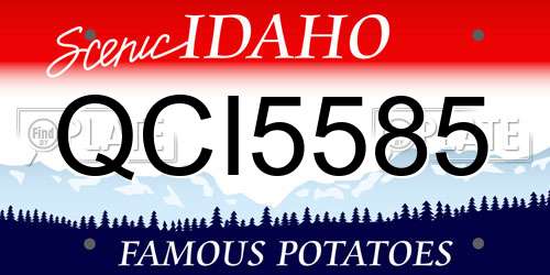 QCI5585 Idaho License Plate