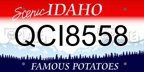 QCI8558 Idaho License Plate