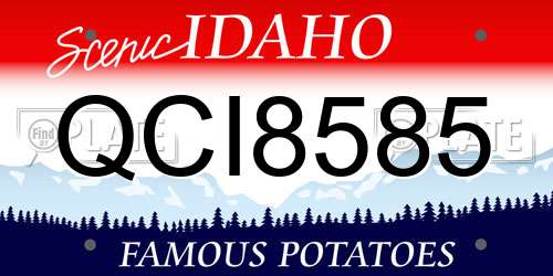 QCI8585 Idaho License Plate
