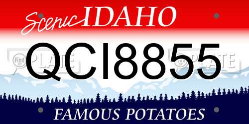 QCI8855 Idaho License Plate