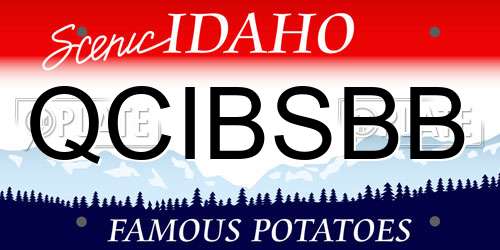 QCIBSBB Idaho License Plate