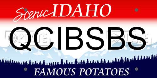 QCIBSBS Idaho License Plate