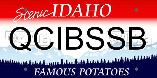 QCIBSSB Idaho License Plate