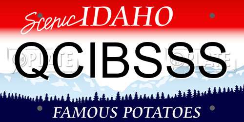 QCIBSSS Idaho License Plate