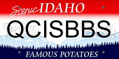 QCISBBS Idaho License Plate