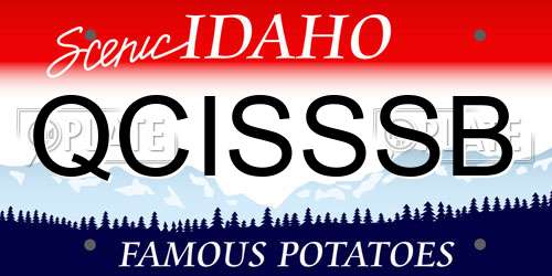QCISSSB Idaho License Plate