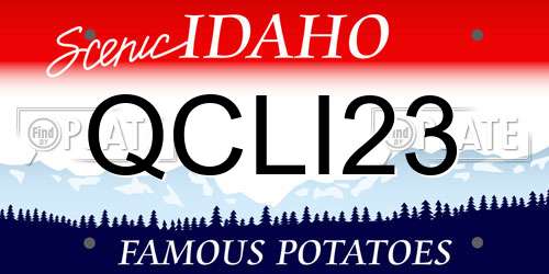 QCLI23 Idaho License Plate