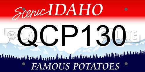 QCP130 Idaho License Plate