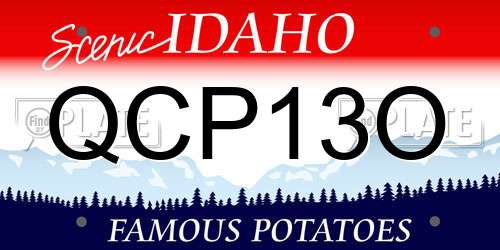 QCP13O Idaho License Plate